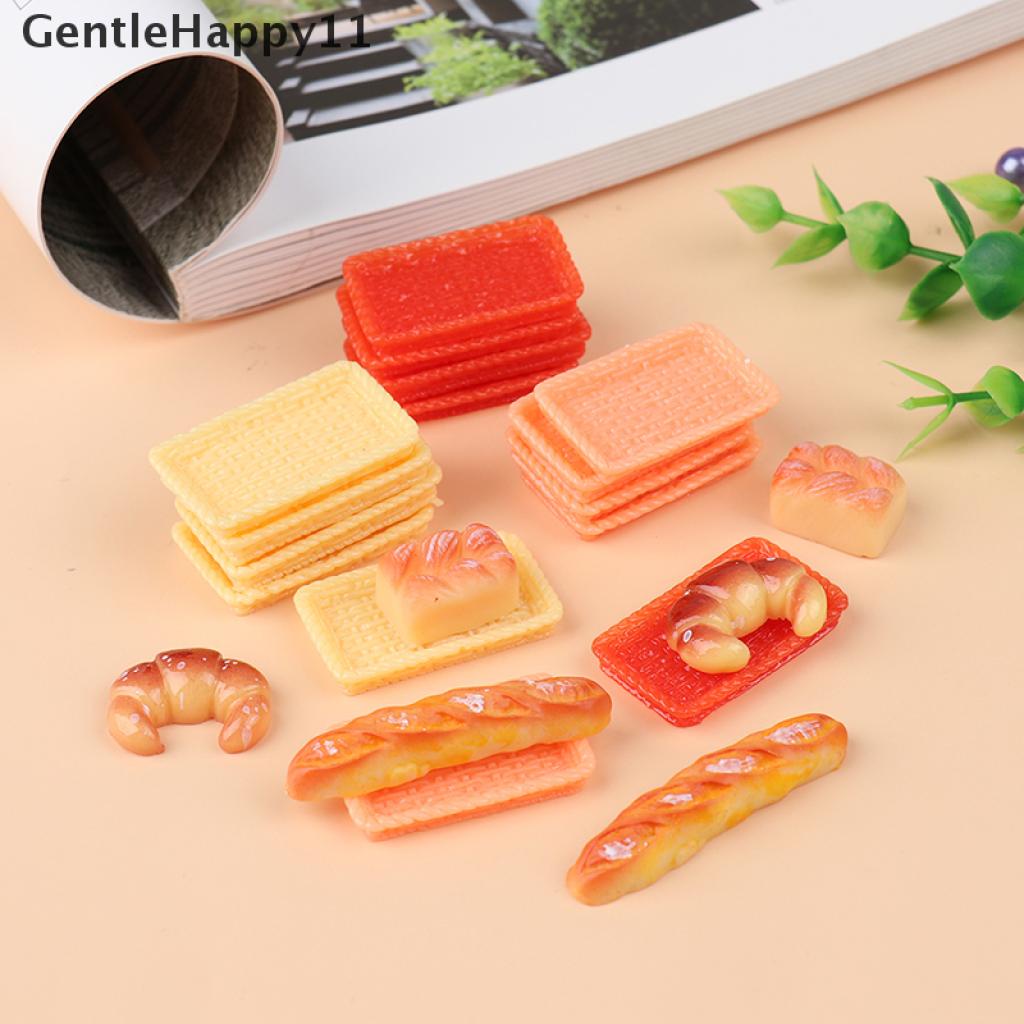 Gentlehappy 5pcs / Set Mainan Miniatur Roti Untuk Aksesoris Dapur Rumah Boneka