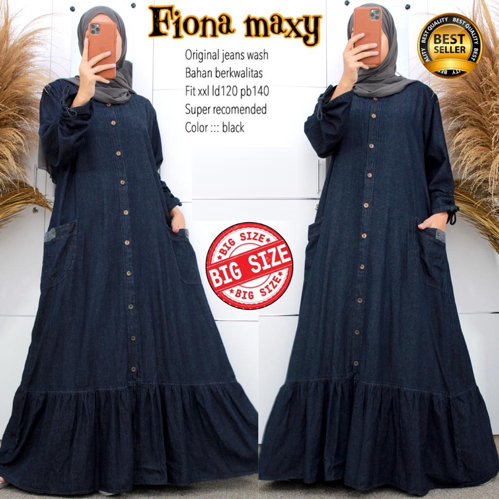 RETHA MAXI / FIONA MAXY / VISTA MAXI JEANS JUMBO BIG SIZE DRESS BR