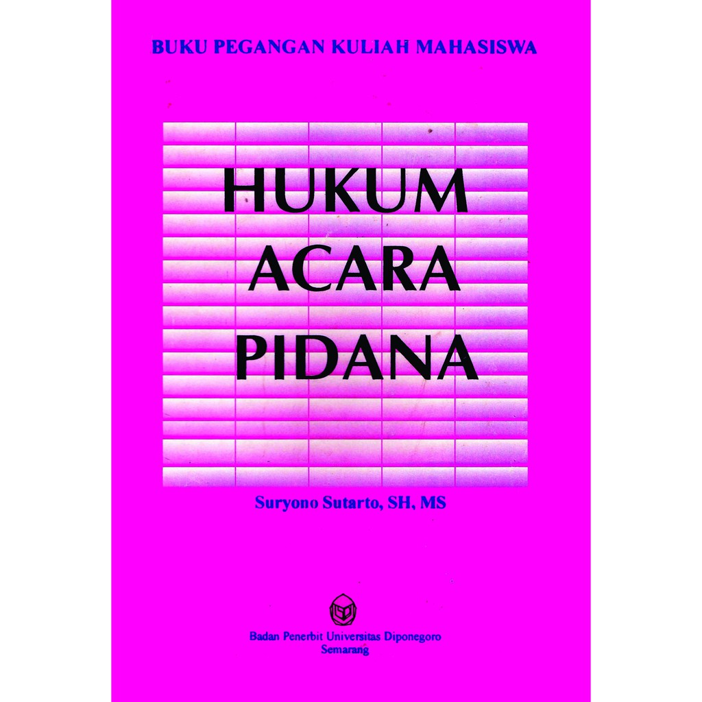 

Hukum acara pidana suryono jilid 1 dan 2 **BUKU**