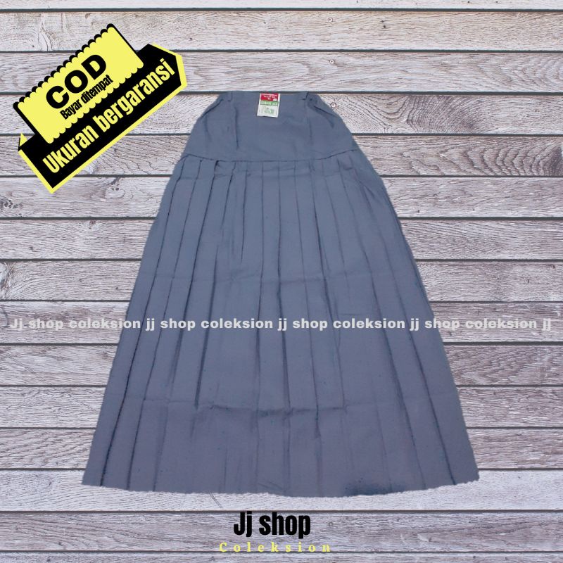 READY SERAGAM SEKOLAH ROK PANJANG SMA SMK ROK SMA PANJANG ABU ABU REMPEL LIPIT TURUN PINGGANG ROK SM