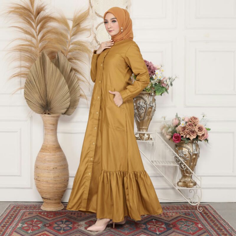 New Gamis Cantik Madina Zatulini//Gamis Katun Toyobo Original