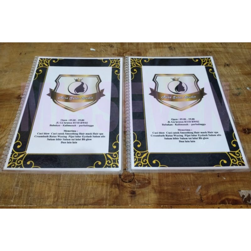 

Buku Menu Daftar Harga Makanan Minuman Cafe Kantin Salon