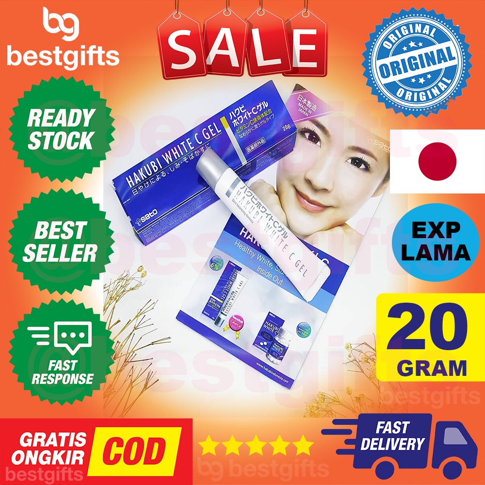 HAKUBI WHITE C GEL BY SATO CREAM PEMUTIH 20 GRAM