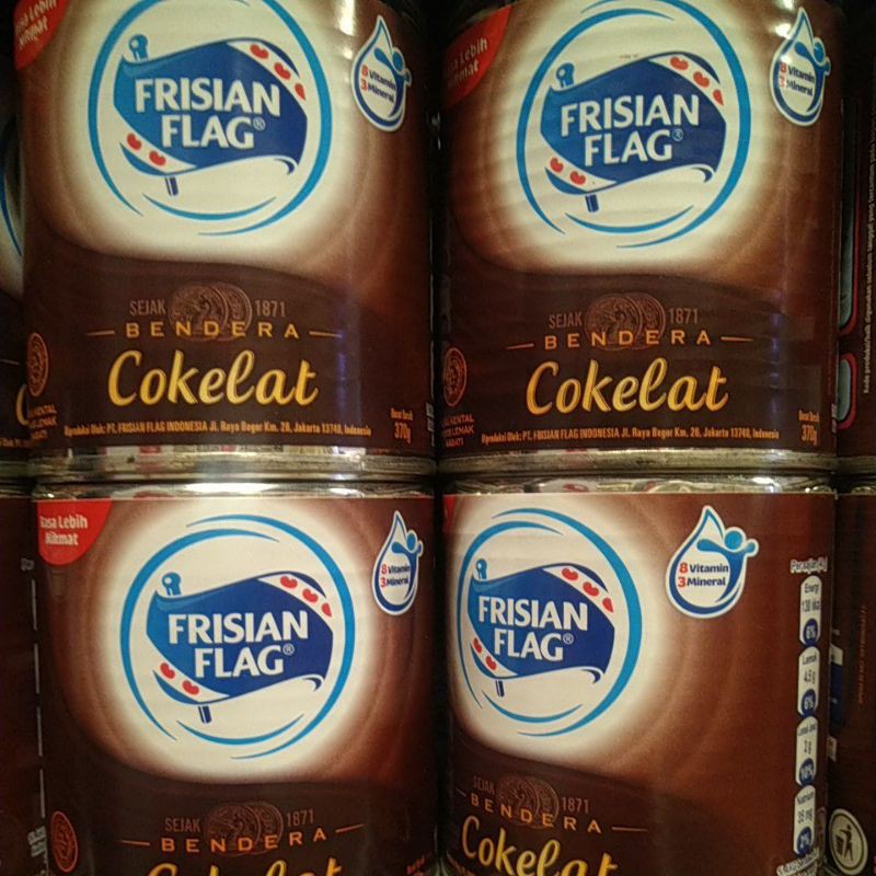 

Frisian flag susu kental manis chocolate coklat 370gr can