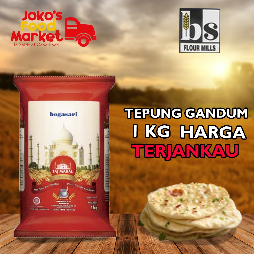 Taj Mahal Whole Wheat Atta Flour Tepung Gandum Utuh Atta Bogasari Organik 1KG