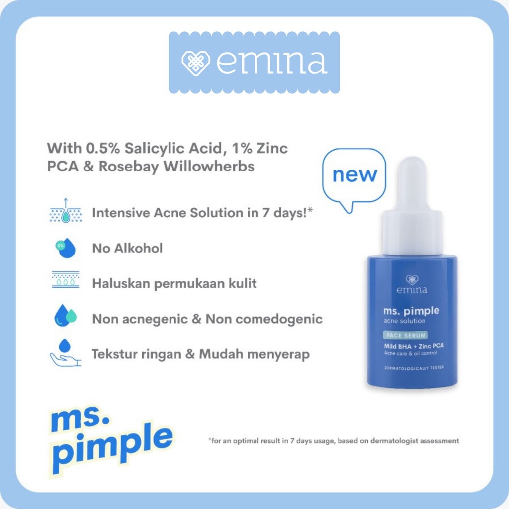 Emina Ms. Pimple Acne Solution Face Serum 30ml