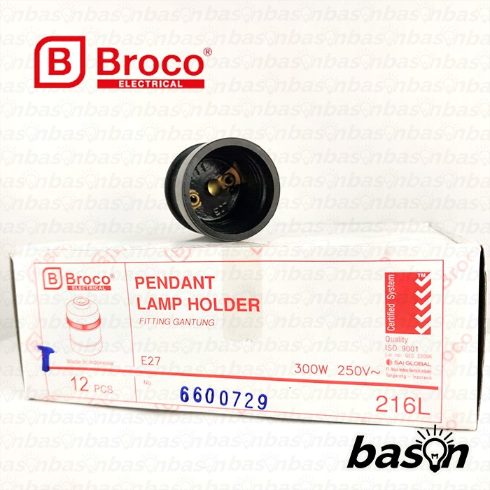 Broco 216L Pendant Lamp Holder E27 - Fitting Lampu Gantung