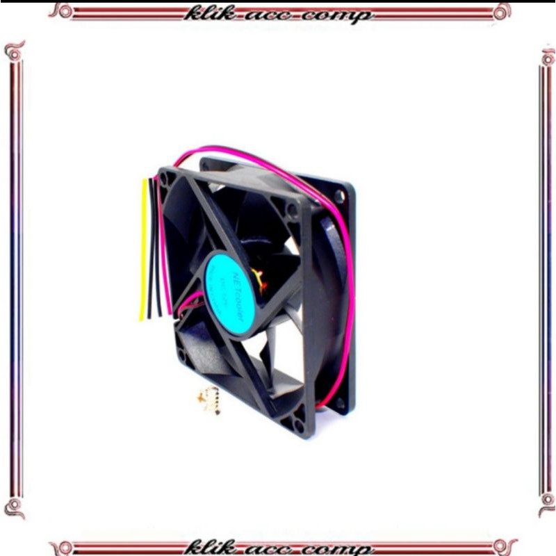 Fan case 8cm Hitam NET COOLER / Fan casing cpu / Fan PC / Kipas CPU / cooler pc