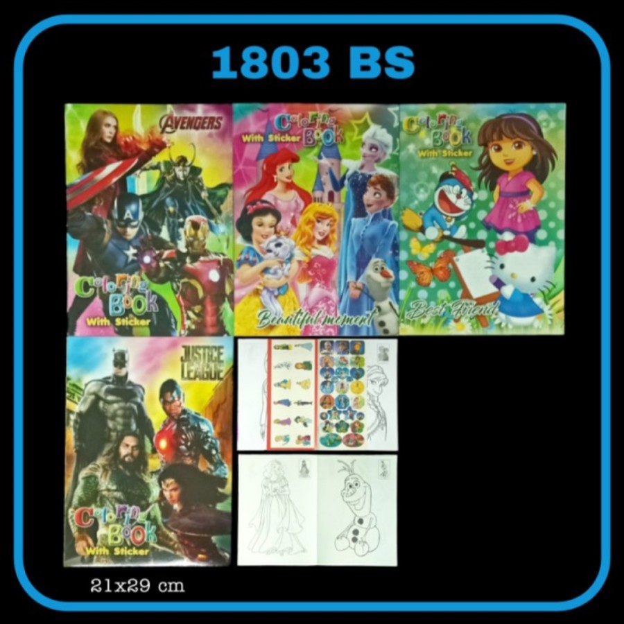

SJS Buku Mewarnai+Sticker/Belajar Mewarnai Dan Menempel/Education