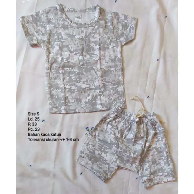 setelan pendek anak little koda s abu2 muda