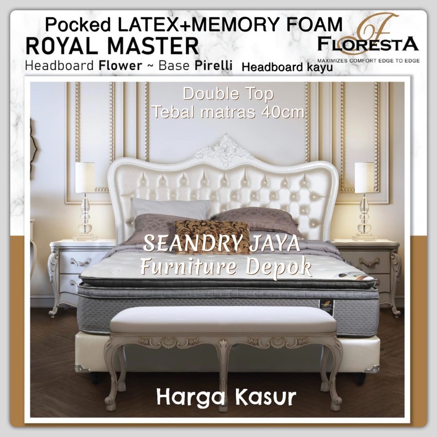 KASUR SPRING BED FLORESTA/MATRAS POCKET LATEX/ROYAL MASTER/PROMO MURAH/SEANDRY JAYA FURNITURE DEPOK/