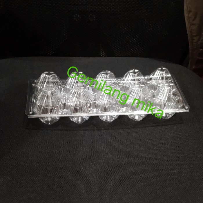 mika telur/egg tray bening isi 10 telur(10 pcs)