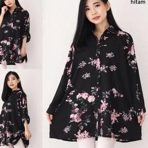 Wow Murah Meriah.. KEMEJA 5046 Baju atasan WANITA Jumbo LD 130cm BIG SIZE XXL XXXL cewek ibu hamil m