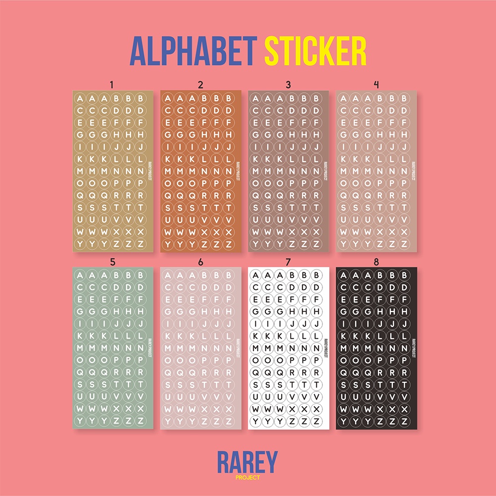 

Alphabet Round Sticker Journal