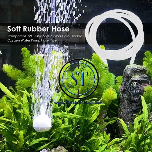 Selang Gelembung Udara Elastis Aerator Tube Air Pump 1 Meter Airasi Aquarium Kolam Ikan Eceran Meteran 3/16 inch