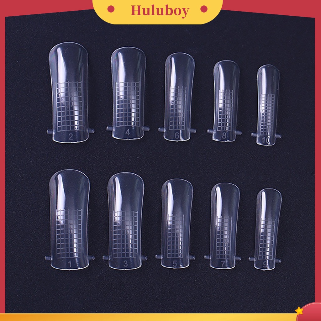 Huluboy Huluboy♡ 100pcs Stiker Kuku Portable Bahan ABS Untuk Salon