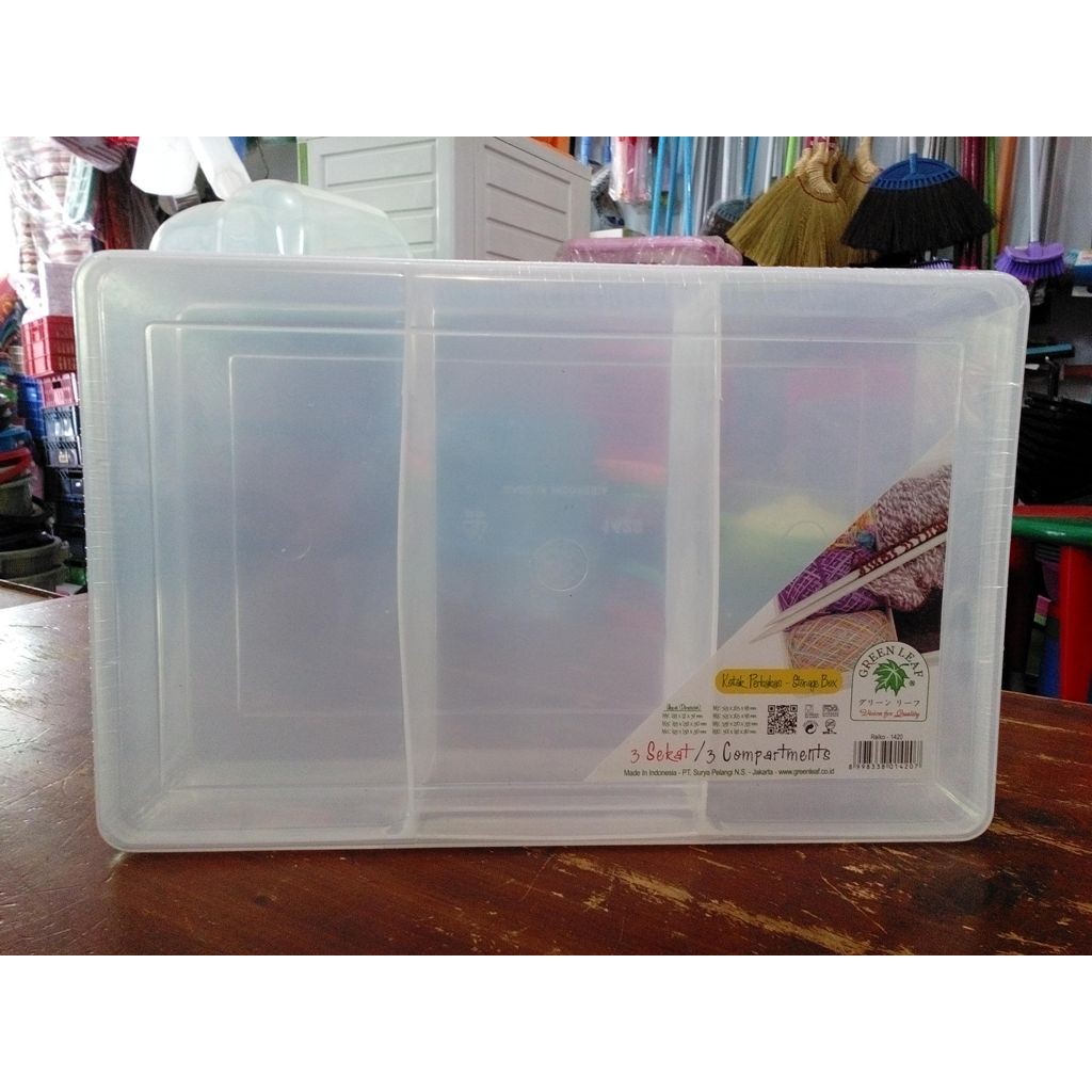 kotak aksesoris obat 3 sekat  besar tebal Box  Plastik  