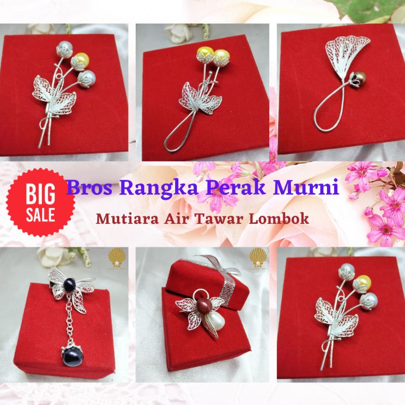 BROS RANGKA PERAK MUTIARA TAWAR ASLI LOMBOK
