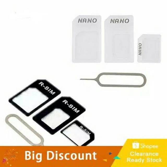 SALE 3in1 Adapter Converter Standar Nano Sim Card ke Micro SIM Card