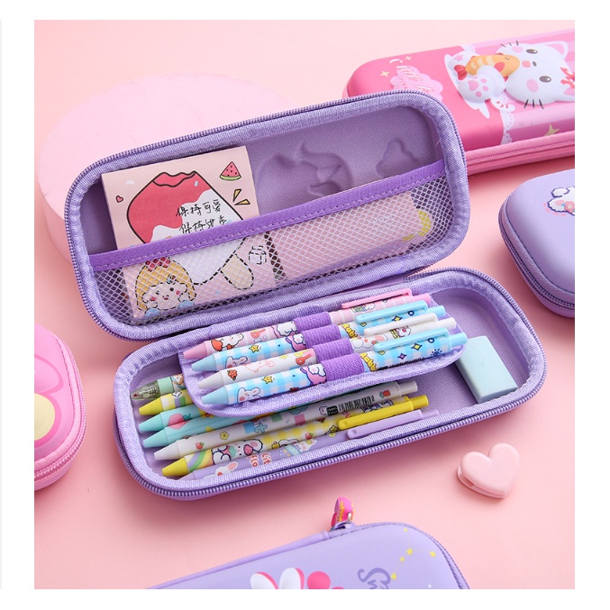 Tempat Kotak Pensil Anak Karakter Astronot unicorn 3D Waterproof CS03