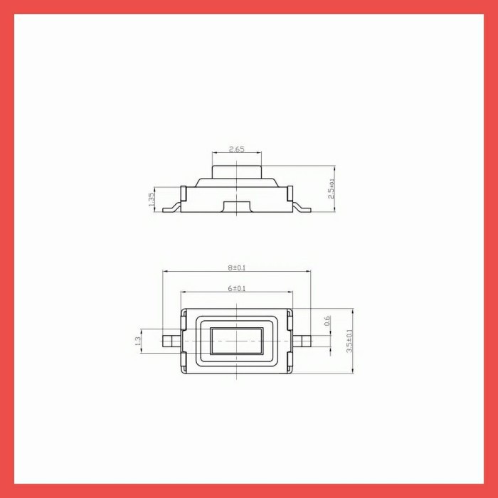 Micro Tactile Switch 3x6x2.5mm Skalar Kecil ON OFF 3x6x2.5 Tact Warna