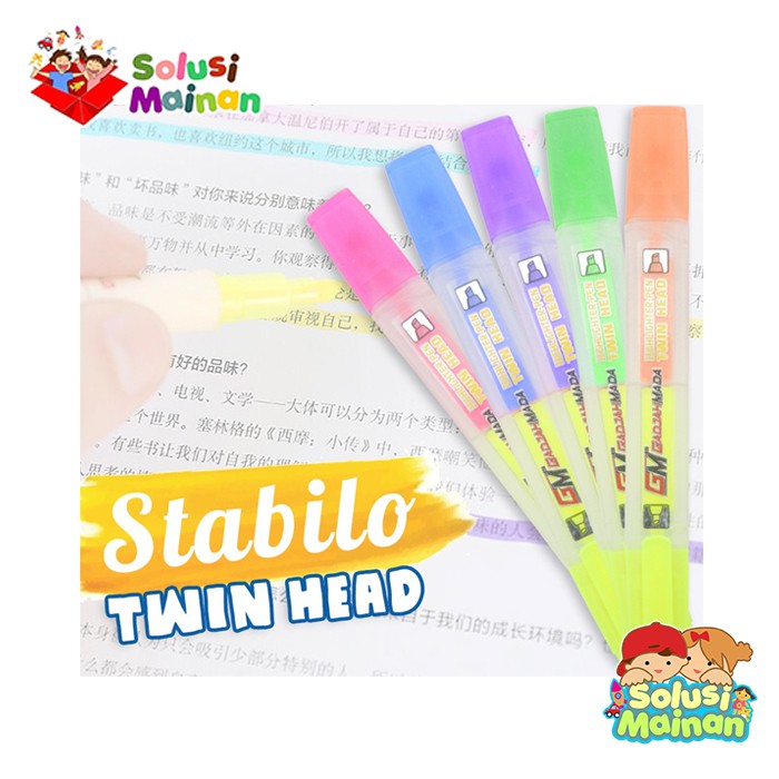 

Stabillo Pen Twin Head Alat Tulis Highlighter Stabilo 2in1