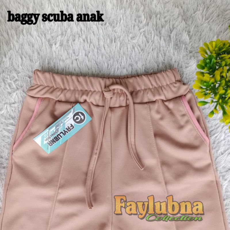 CELANA DOTY SCUBA ANAK 4-10 THUN / CELANA ANAK / CELANA PANJANG ANAK PEREMPUAN / Bawahan Anak Tanggung