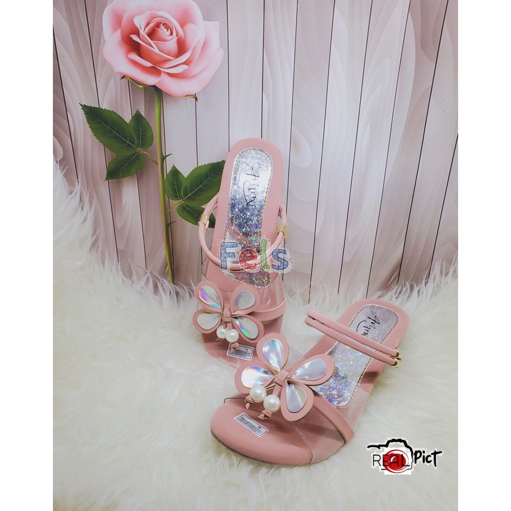 Sandal Anak hak kaca Butterfly