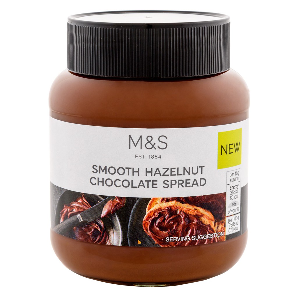 

M&S Marks Spencer Smooth Chocolate Hazelnut Spread Selai Coklat Olesan Roti Kue Sarapan Snack Bread