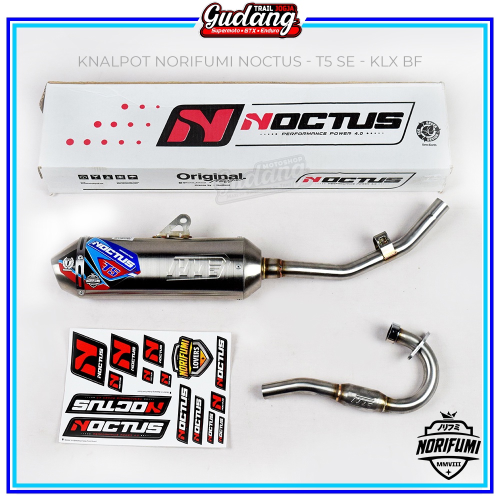 Knalpot Kenalpot Muffler Norifumi Noctus T5  STAINLESS BORE UP ORIGINAL KLX BIGFOOT DT CRF 150 WR 155