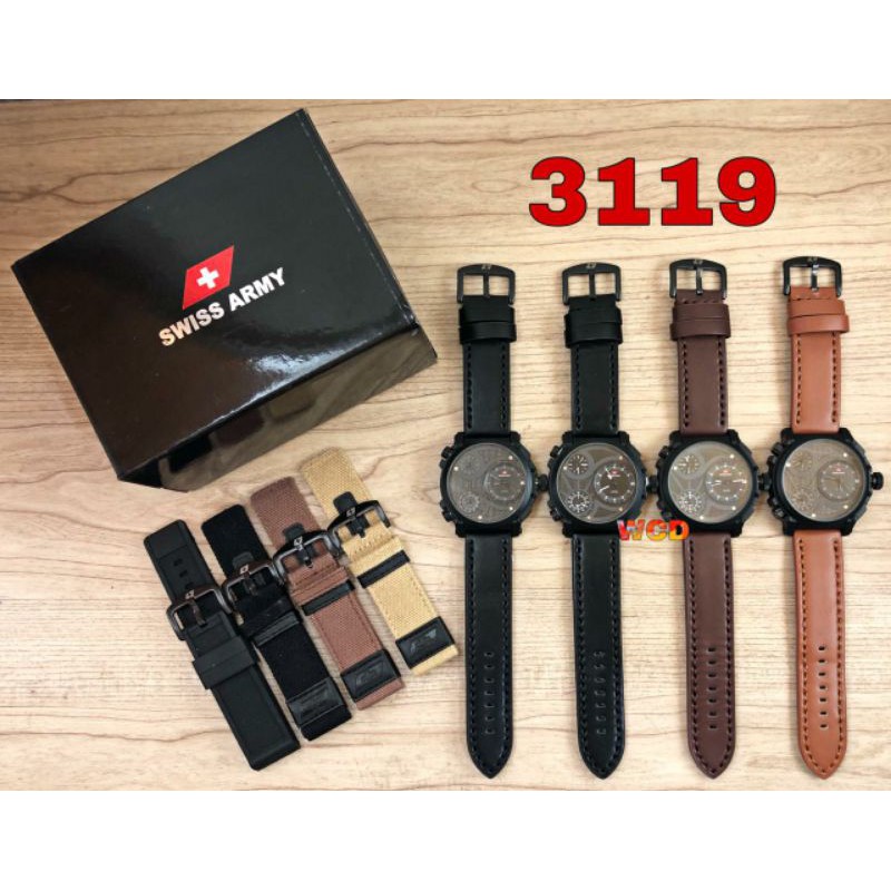 BEST SELLER JAM TANGAN PRIA JAM SA 3119 BONUS TALI CANVAS