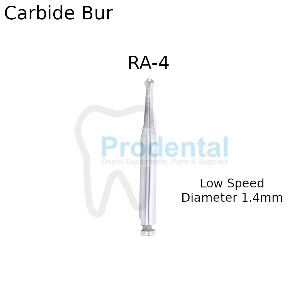 Dental Bur Metal Bulat RA-4 Low Speed Bur Tulang Carbide Tungsten Round Bur Lowspeed Bur Gigi Contra Angle