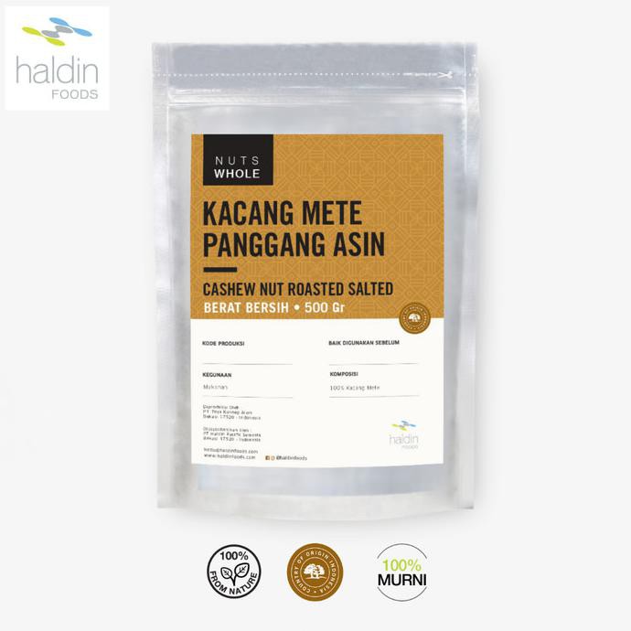 

TERLARIS CASHEW NUT SALTED KACANG MEDE PANGGANG 500 GRAM BY HALDINFOODS