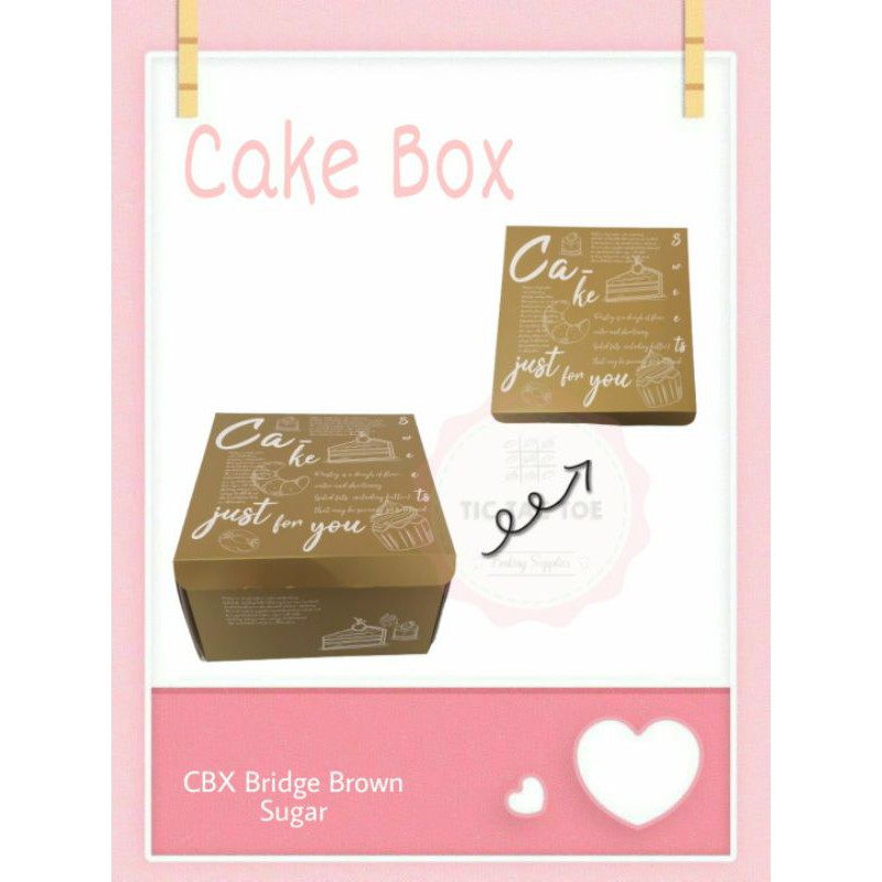 Cake box (1lbr) 25x25x17, box kue ulang tahun, box kue keren, box kue cantik