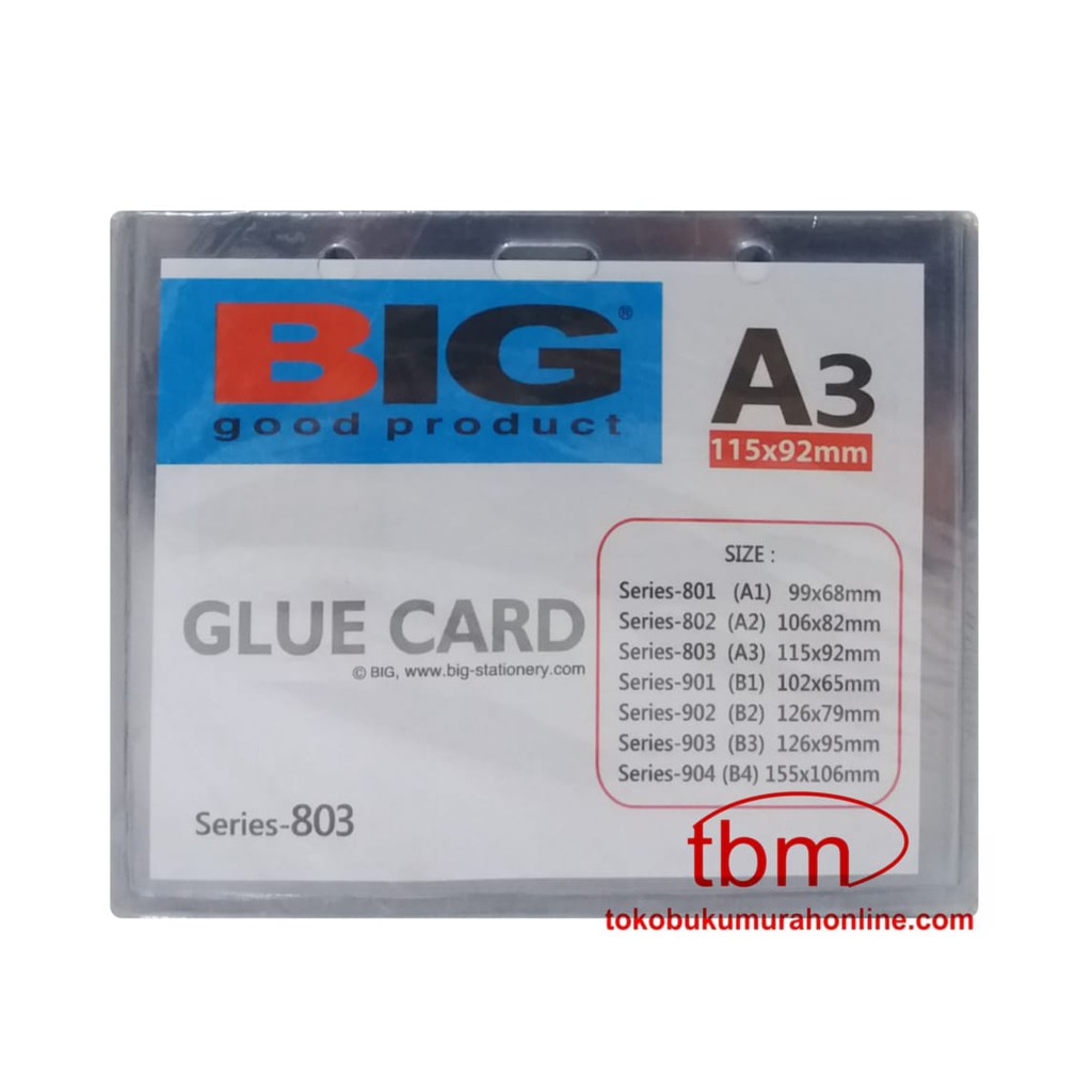 

GLUE CARD BIG A3 / NAME TAG / CARD HOLDER / ID CARD MIKA PACK ISI 20PCS