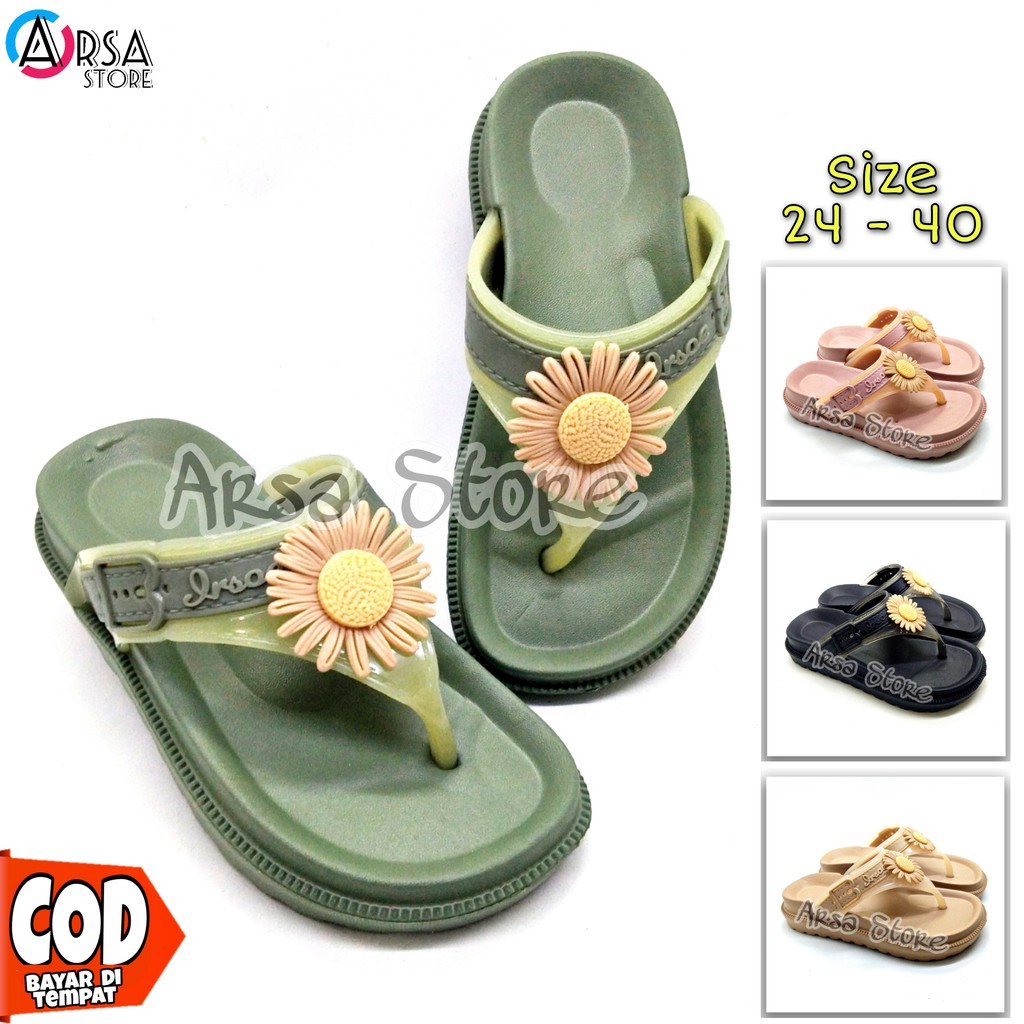 Sandal Jepit Anak Perempuan / Sendal Jepit Anak Cewek Motif Bunga / Sandal Wanita Dewasa Terbaru