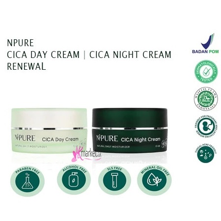 [BPOM] NPURE Day Cream Centella Asiatica | Night Cream Centella Asiatica (Cica Series)