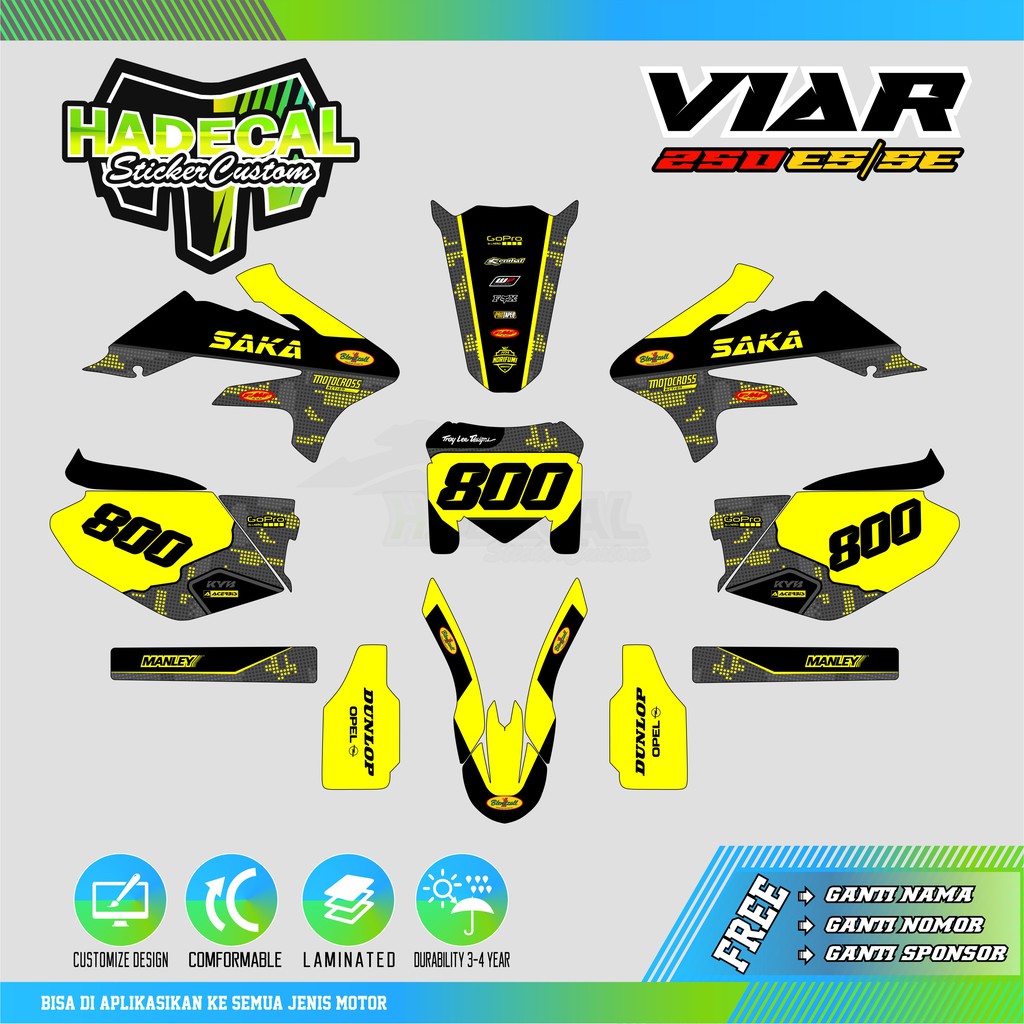 DECAL STICKER VIAR 250 SE/ES CUSTOM DOTS