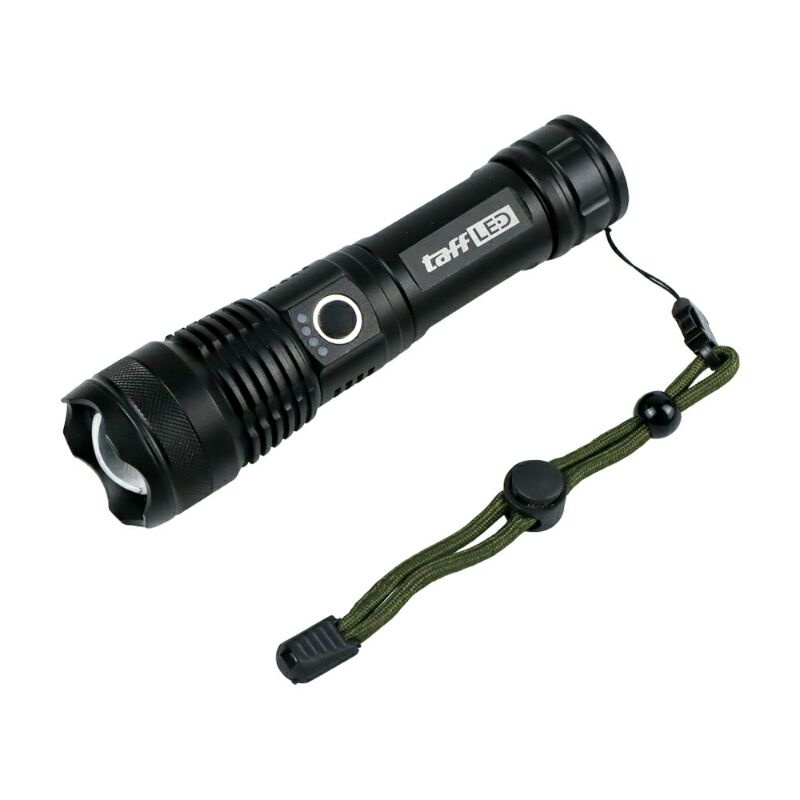 Senter LED Flashlight USB Rechargeable XHP50 With 1x18650 + EU Adaptor JHS522X