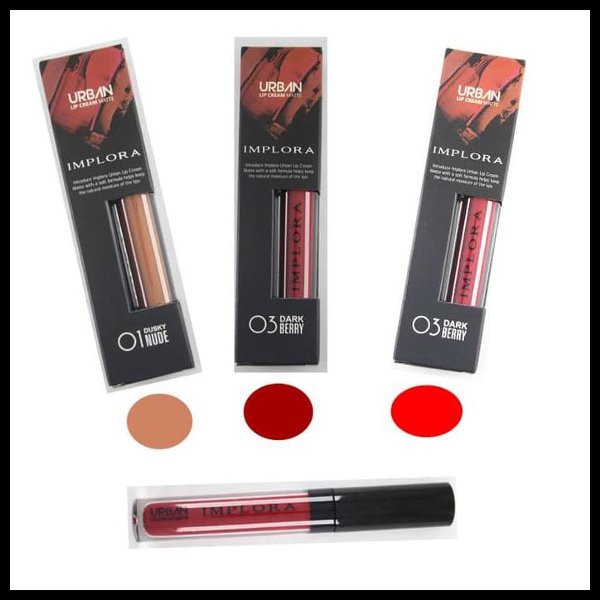 Implora Urban Lip Cream Matte 01- 12 / Implora Lip Velvet Ready Stock!!