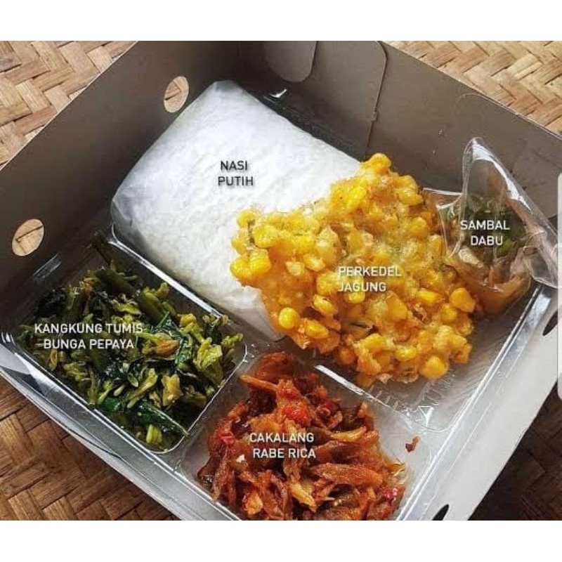 

paket nasi box cakalang rabe rica isi 5 Halal Enak