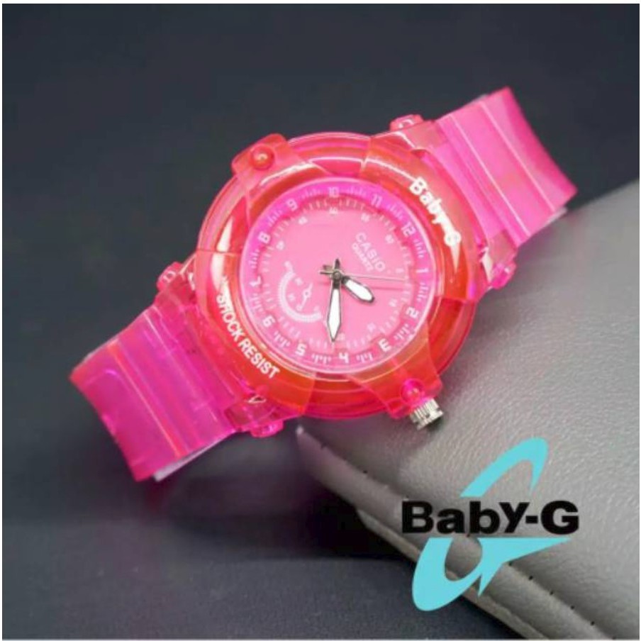 PA JAM TANGAN WANITA / PRIA RUBBER TRANSPARANT IMPORT GROSIR MURAH G-SHOCK GK021