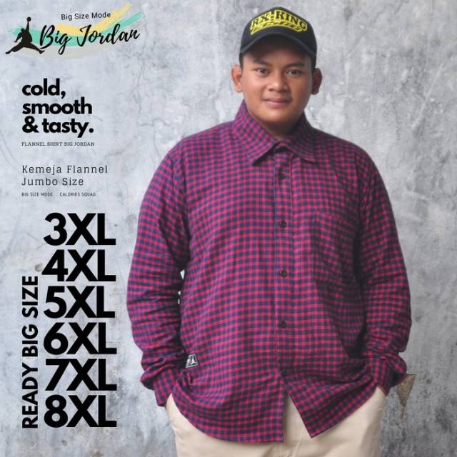 Kemeja Big SIze / Kemeja Flanel kotak-kotak /  Kemeja Pria Big Size