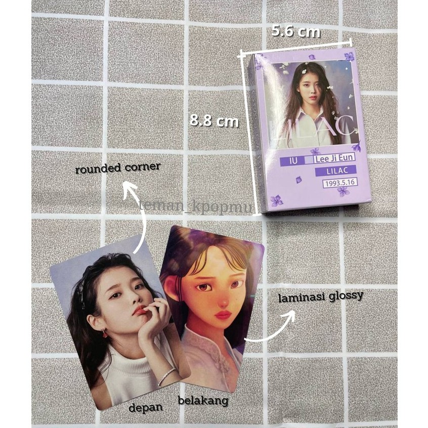 Photocard IU Lilac isi 54 Pcs Photo card Kpop LILAC