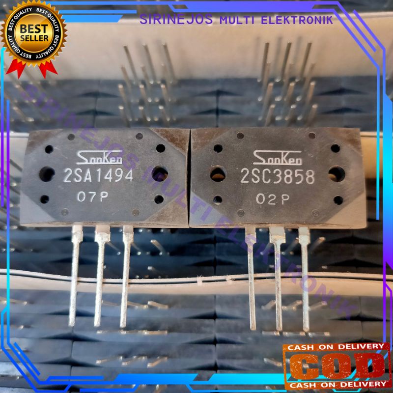 SANKEN 2sc3858 dan 2sa1494 transistor final original 3858 1494