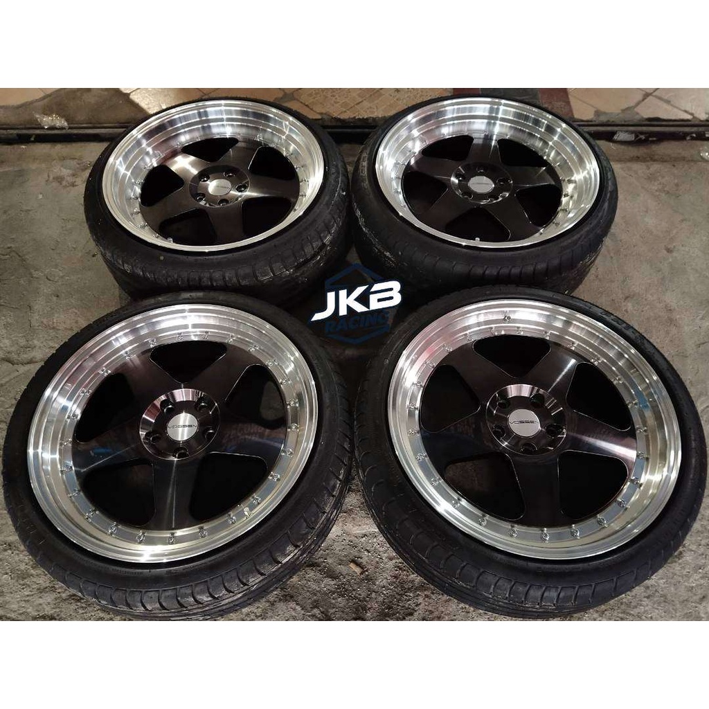 Velg Mobil Racing Bekas Ring 20 pcd 5x114.3 + Ban Accelera phi 245 35 R20