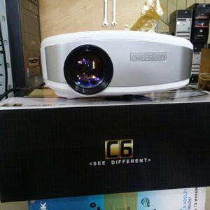 CHEERLUX C6 Mini Proyektor Projector Portable LED LCD 1200 lumens   TV Termurah