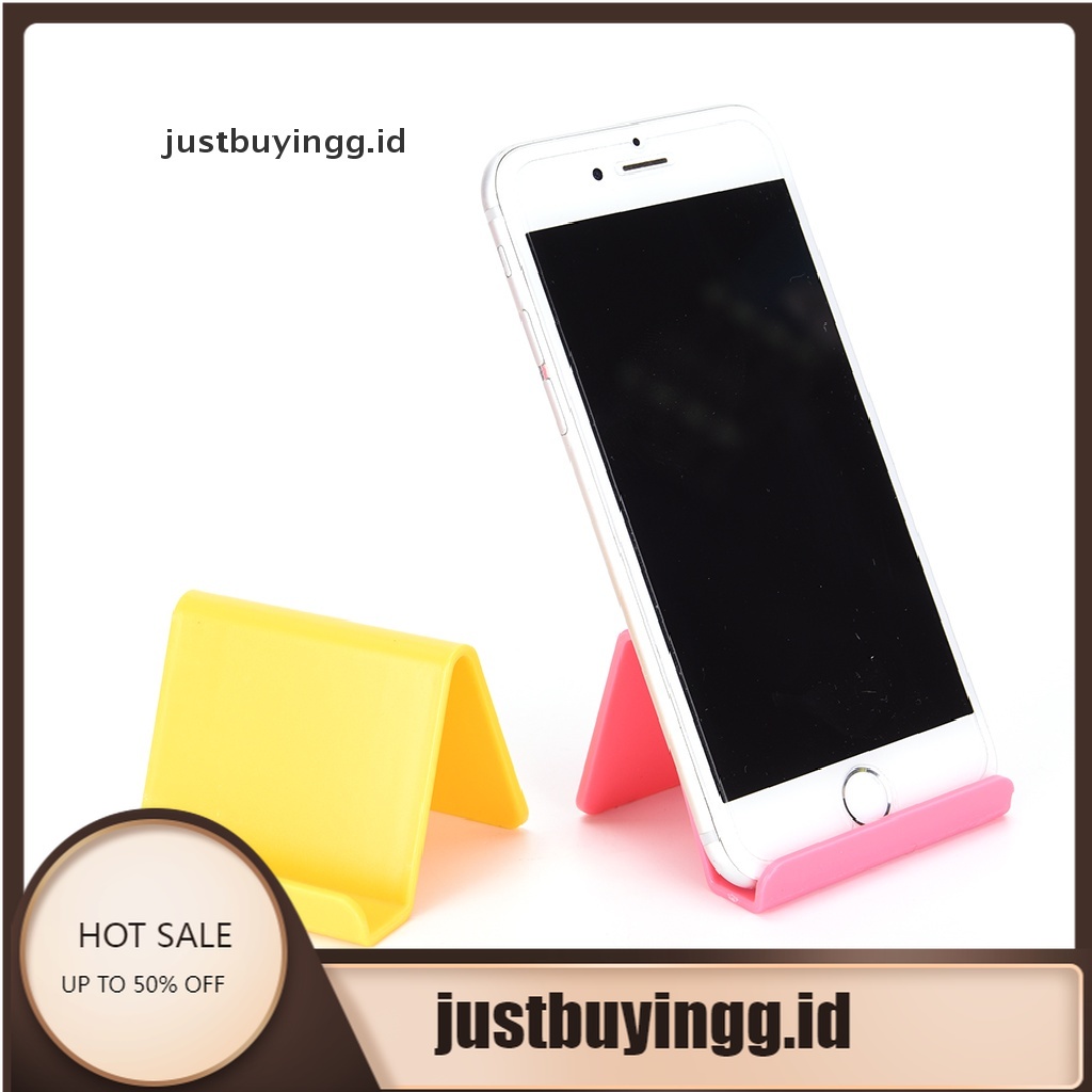 (Justbuyingg.Id) Stand Holder / Dudukan Ponsel Universal Warna Permen Gaya Simple Portabel