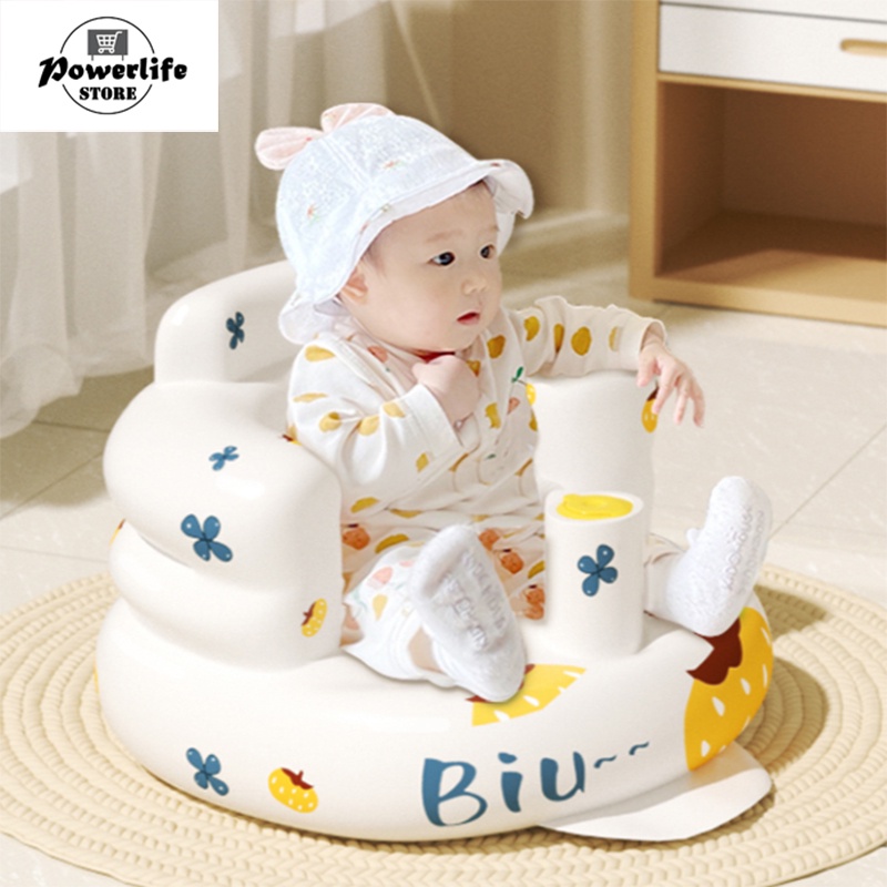 (COD) Kursi Sofa Bayi Tiup PVC Bahan Pompa Angin Sofa Bayi Chair Kursi Makan Bayi Cocok Untuk Bayi Kursi Bayi Pompa Untuk Belajar Duduk Makan Main Dan Mandi Ada Musik Bayi—Kursi Bayi / Sofa