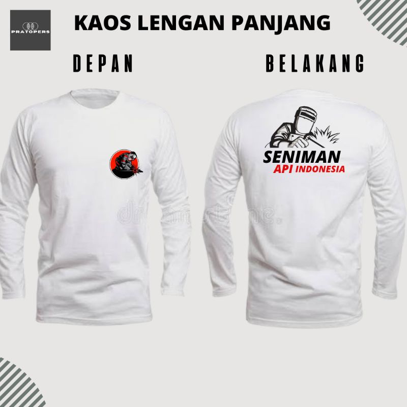 Baju Kaos Lengan Panjang Welder Seniman Api Indonesia | Kaos Lengan Panjang Tukang Las Indonesia